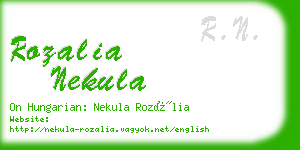 rozalia nekula business card